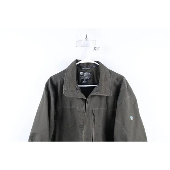 Kuhl Mountains Mens Large Vintage Patina Dye Burr Combed Canvas Jacket Green